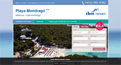 Desktop Screenshot of hotel-playa-mondrago.de